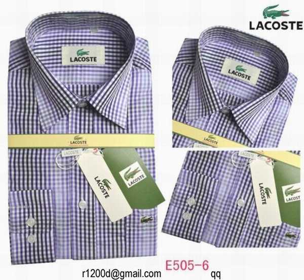 chemise lacoste pas cher homme